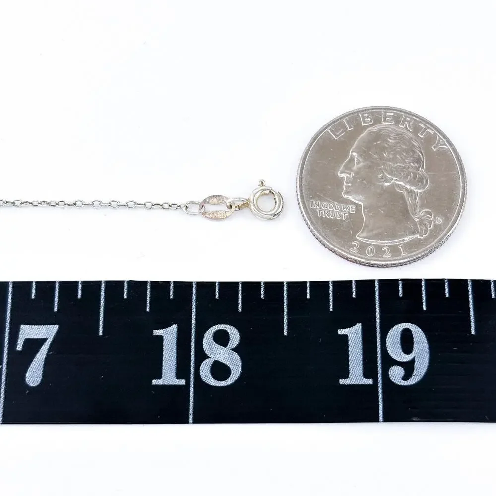 Vintage Sterling Silver 925 Cable Link Chain Necklace 18.5